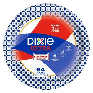 Dixie DXE16525 Ultra 10 Paper Plates - 64 Count