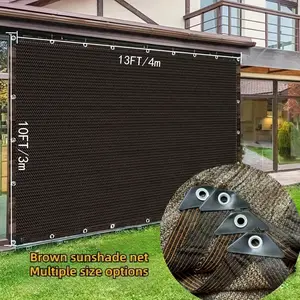 10X13ft Black Shade Cloth with Grommets – Durable UV Protection Breathable Mesh | for Greenhouse, Patio, Garden & Pool | Adjustable Canopy & Beach Shade