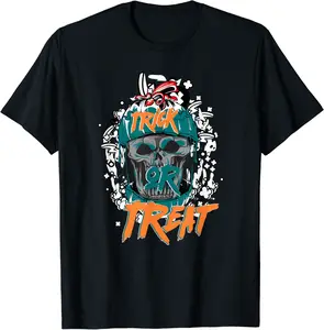 Halloween Trick or Treat October 31 Skeleton T-Shirt - 40B0BKBJX3YF