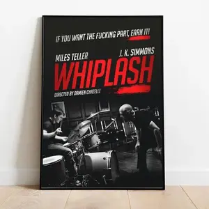 Whiplash Poster - Damien Chazelle - Minimalist Movie Poster - Vintage Retro Art Print - Custom Poster - Wall Art Print - Home decor