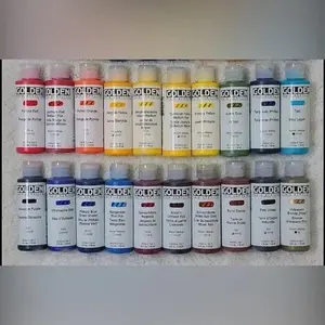 Golden Brand New Lot of 20 Never Opened 4 fl oz Acrylic Paint Bottles with Assorted Colors Including Pyrrole Red Cadmium Yellow and Ultramarine Blue
