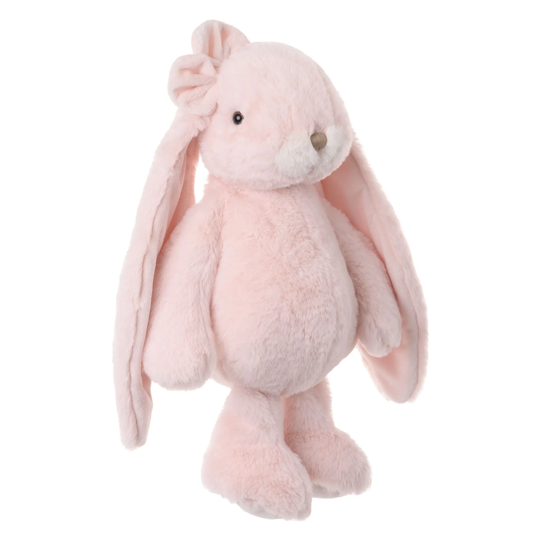 Bukowski Bears Cuddly Kanina 16 Inch Soft Plush Misty Rose Bunny Stuffed Animal Toy with Bow for Babies and Kids