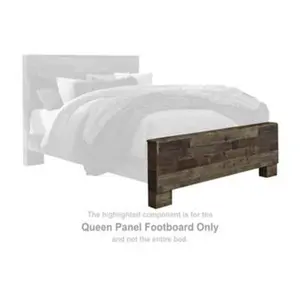 Derekson - Queen Panel Footboard - Multi Gray