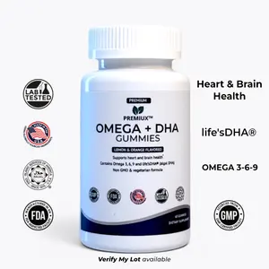 Premiux Omega-3 DHA Gummies — Brain, Heart & Eye Support