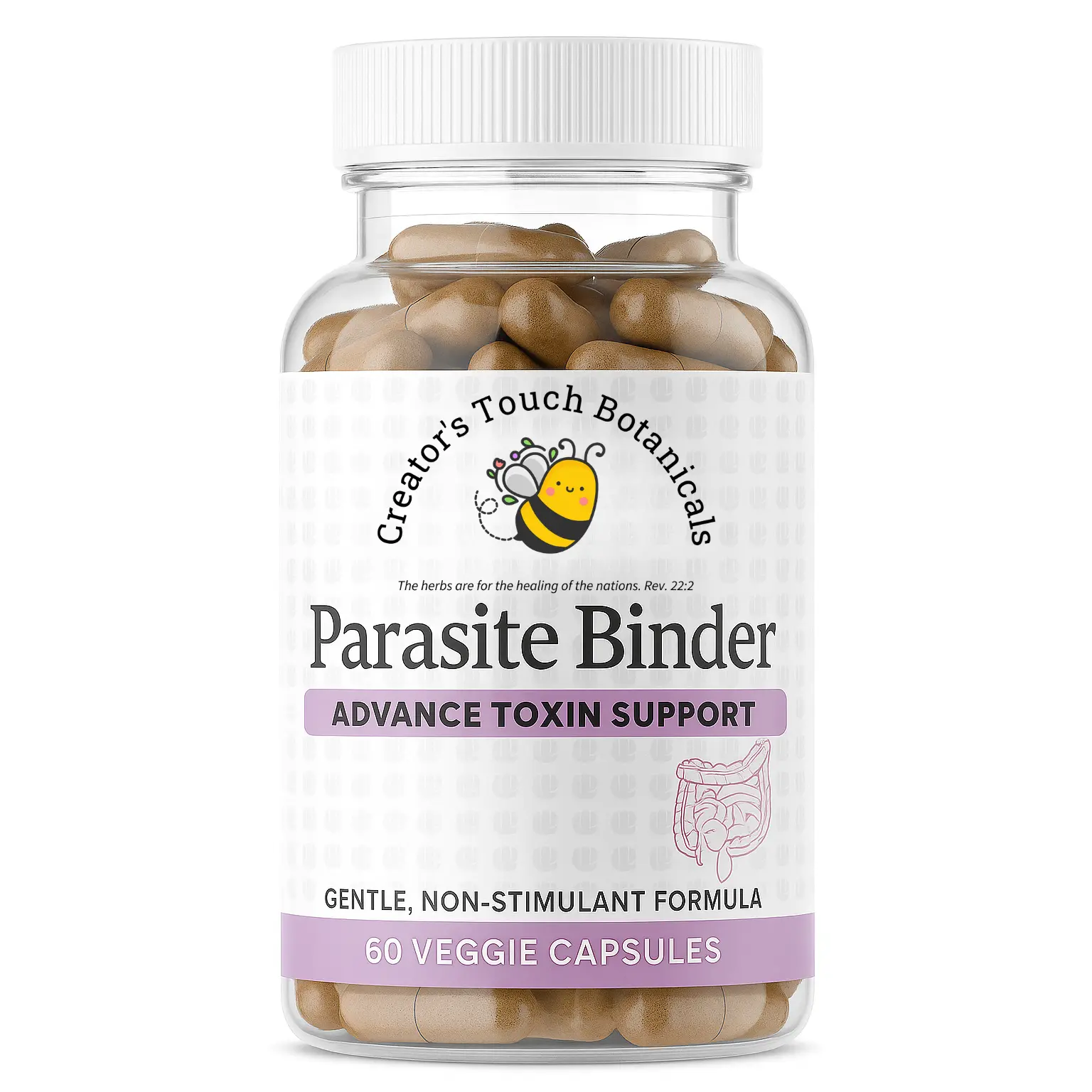 Parasite Binder Capsules 60 Veg Caps – Detox Support, Natural Cleanse Aid Healthcare Edible herbal