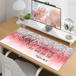 Plant Floral Mouse Keyboard Desk Pad, Absorbent Non-Slip, Suitable for Girls' Printed Desktop, Plant-Themed Decorative Accessory