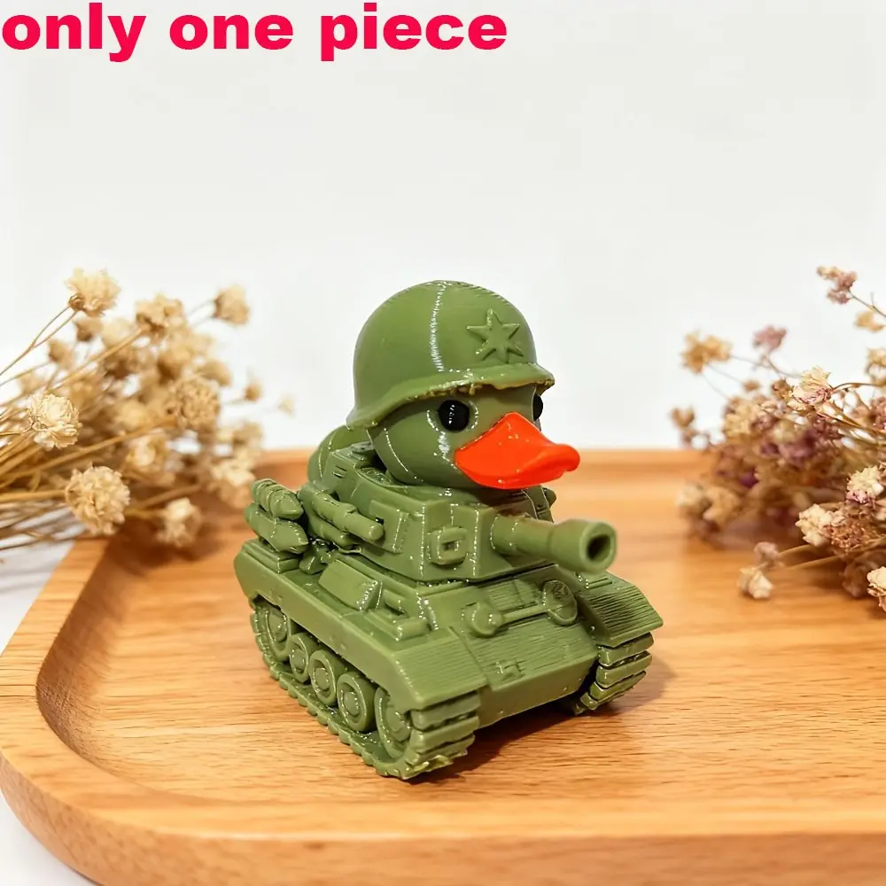 Creative Tank Duck Statue Ornament, Soldier Tank Duck Sculpture, Cute Military Duck Decoration, Perfect Gift for Army Enthusiasts, Animal Decorations, Decorative Duck Figurines