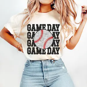 Glitter Baseball T-Shirt, Baseball Mom Shirt, Sports, Faux Sequin Shirt
