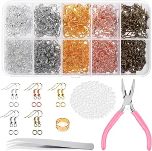 Earring Hs, Audab pcs Making Kit with pcs Ear Ring pcs Jump Rings, Backs and Jewelry Pliers for Supplies Findings