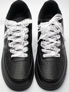 Floral Pattern Lace Shoelaces, Fashionable Shoes Laces for Women's Sneakers, Casual Footwear Accessories for Daily Wear