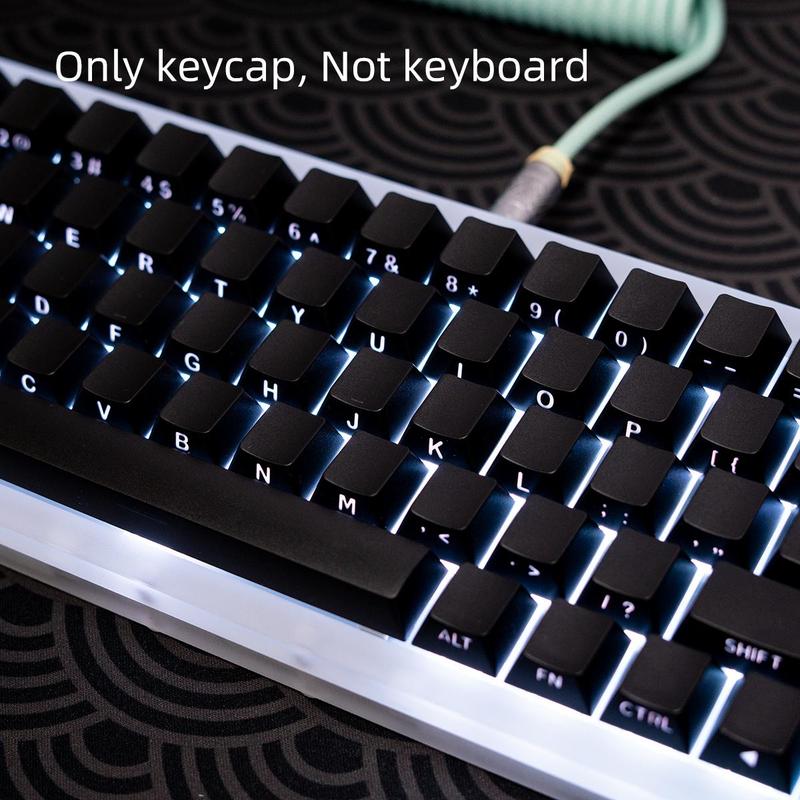 Backlight Keycap, 1 Set Side Engraved Keycap, Keyboard Keycap for 6.25U Space 61 68 75 84 87 98 99 100 104 108 Keyboard