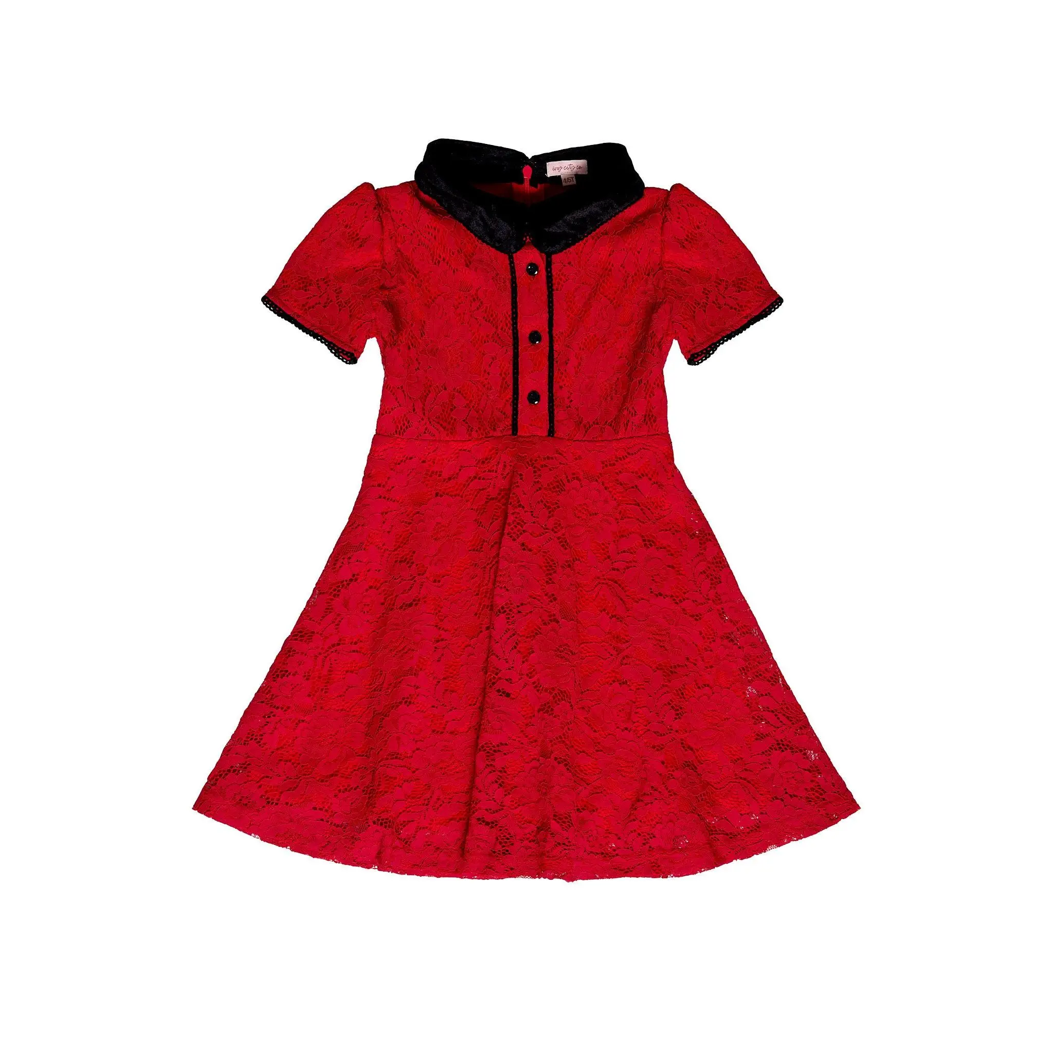 Mini Penny Dress in Red Lace
