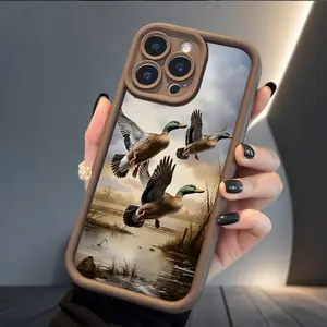 Mallard Duck Case for iPhone 17 Air 16 16e 15 14 13 12 11 Pro Max Plus X XS Soft Matte TPU Armor Lens Protection Rugged Phone Back Cover Shockproof Drop Protection