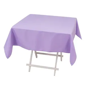 Premium Polyester 54"x54" Square Tablecloth Lavender Lilac - Stain and Wrinkle-Resistant 220GSM Table Cover