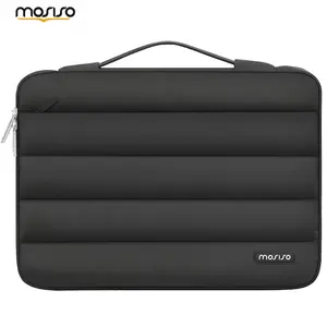 MOSISO Puffy Laptop Sleeve Bag 13–16 inch – 360° Shockproof Soft Case for MacBook Pro/Air, HP, Dell, Lenovo – Horizontal Side Open, Water-Resistant Briefcase with Handle, Lightweight for School, Commute, Travel, Men & Women Work Bag