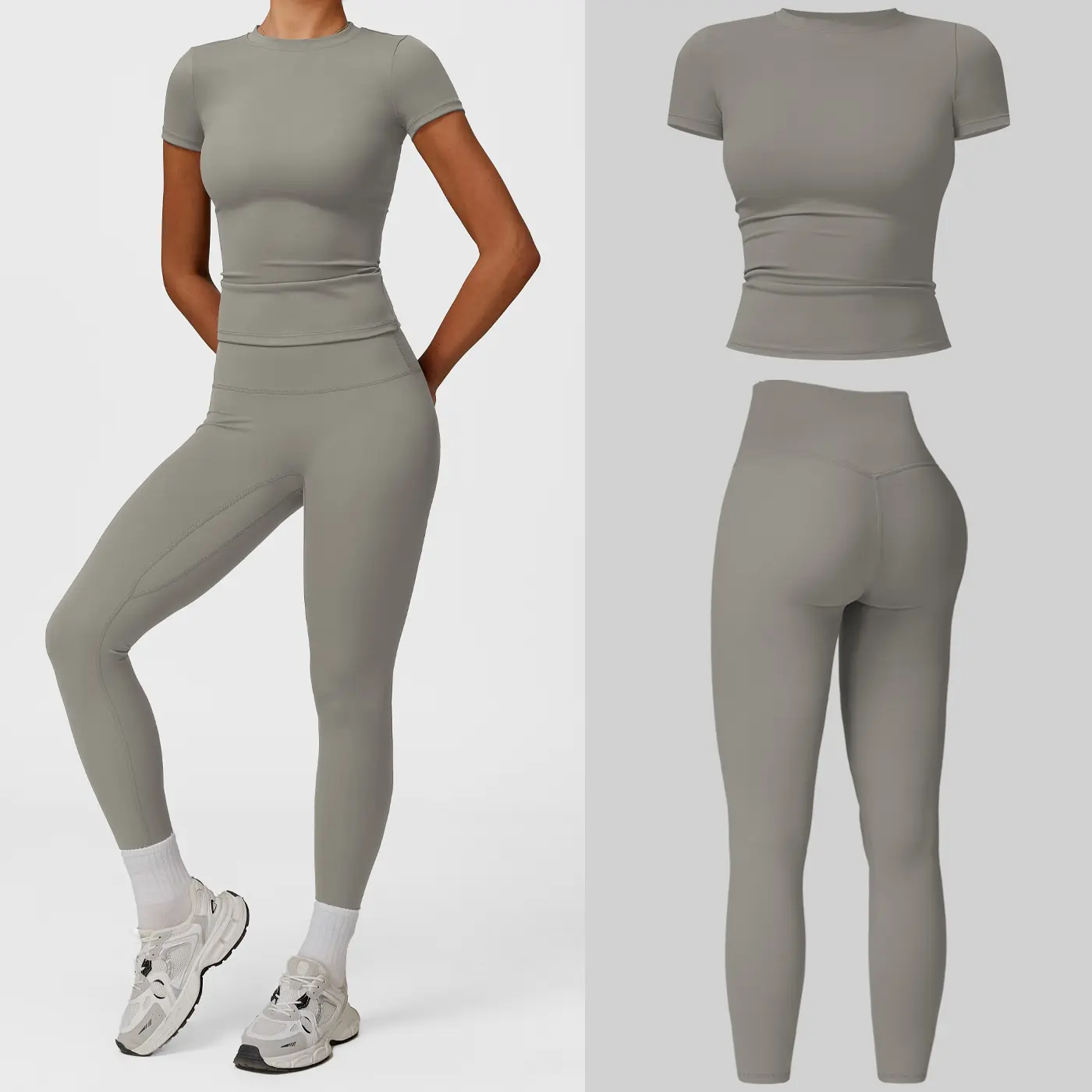 Short Sleeve Set - Frost Gray