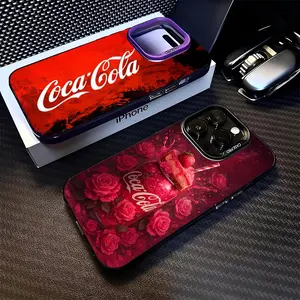 Coca-Cola Phone Case for iphone 17 16 15 14 Pro Max Xr X Air Plus black silver hard shell Cover