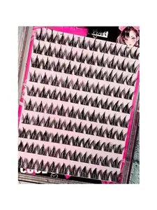 Glue-Free Dog Style Self-Adhesive False Eyelashes Natural Single Cluster Segmented Beginner Dense Photogenic Eyelashes for Easy Application