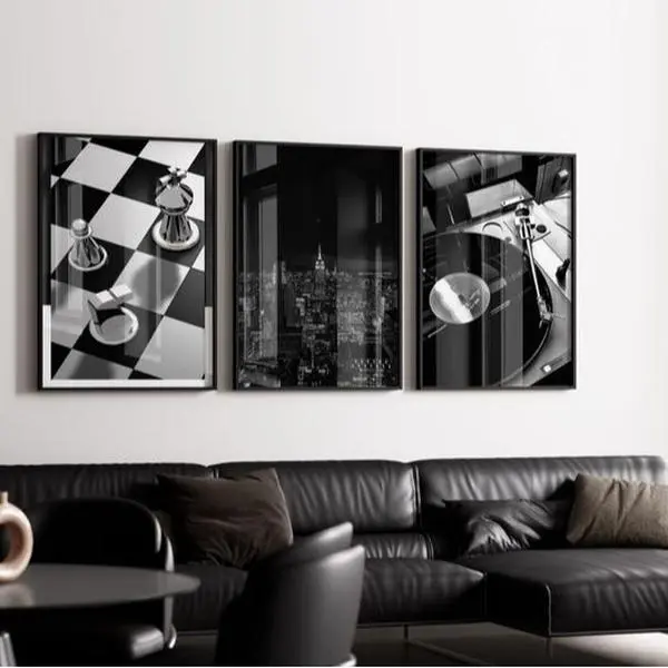 Black & White Luxury Fashion Poster Print Unframed Set of 3 | Luxury Fashion Prints, Designer Wall Art, Hypebeast Decor Diora