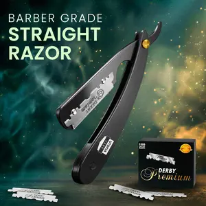 Utopia Care Professional Straight Razor for Men | Barber Straight Edge + 100 Blades Included