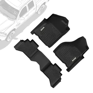 OEDRO Custom Fit Floor Mats for  Dodge Ram 1500 Quad Cab, Dodge Ram 1500 Classic Quad Cab, All Weather Front & 2nd Seat Floor Liners TPE Truck Interior Automotive Vehicle