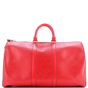 Pre-owned Louis Vuitton Leather Travel Bags Keepall Bag Epi 45 by Rebag