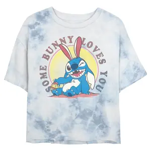 Junior's Lilo & Stitch Easter Some Bunny Loves You T-Shirt