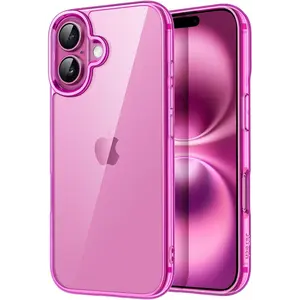 Case for iPhone 16 6.1-Inch, Non-Yellowing Shockproof Phone Bumper Cover, Anti-Scratch Clear Back (Clear)