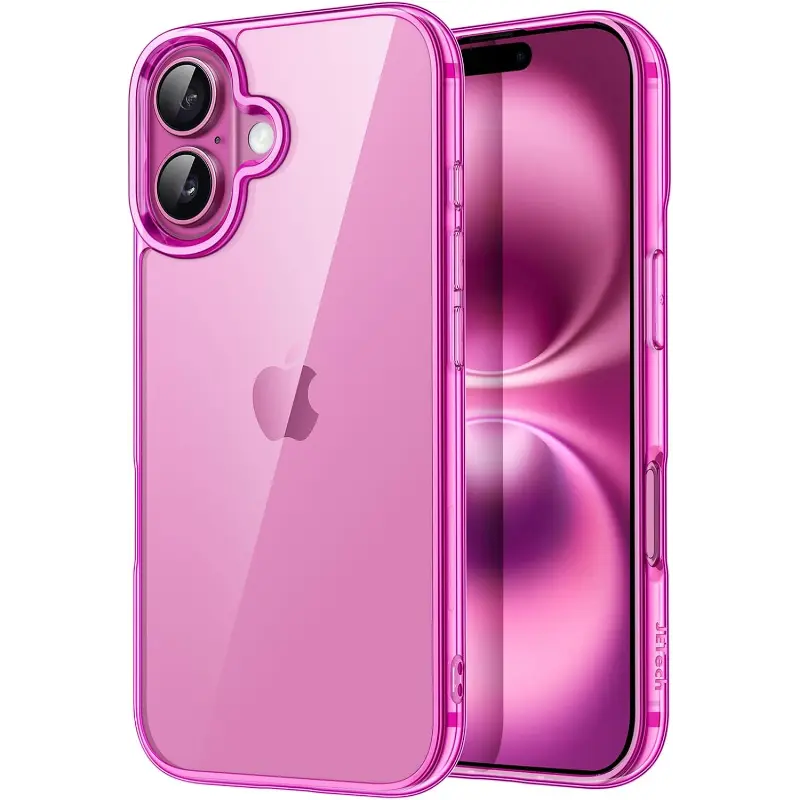 Case for iPhone 16 6.1-Inch, Non-Yellowing Shockproof Phone Bumper Cover, Anti-Scratch Clear Back (Clear)