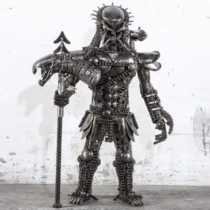 36” Predator Inspired Recycled Metal Sculpture