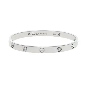 Pre-owned Cartier Love Bangle Bracelet Size 18