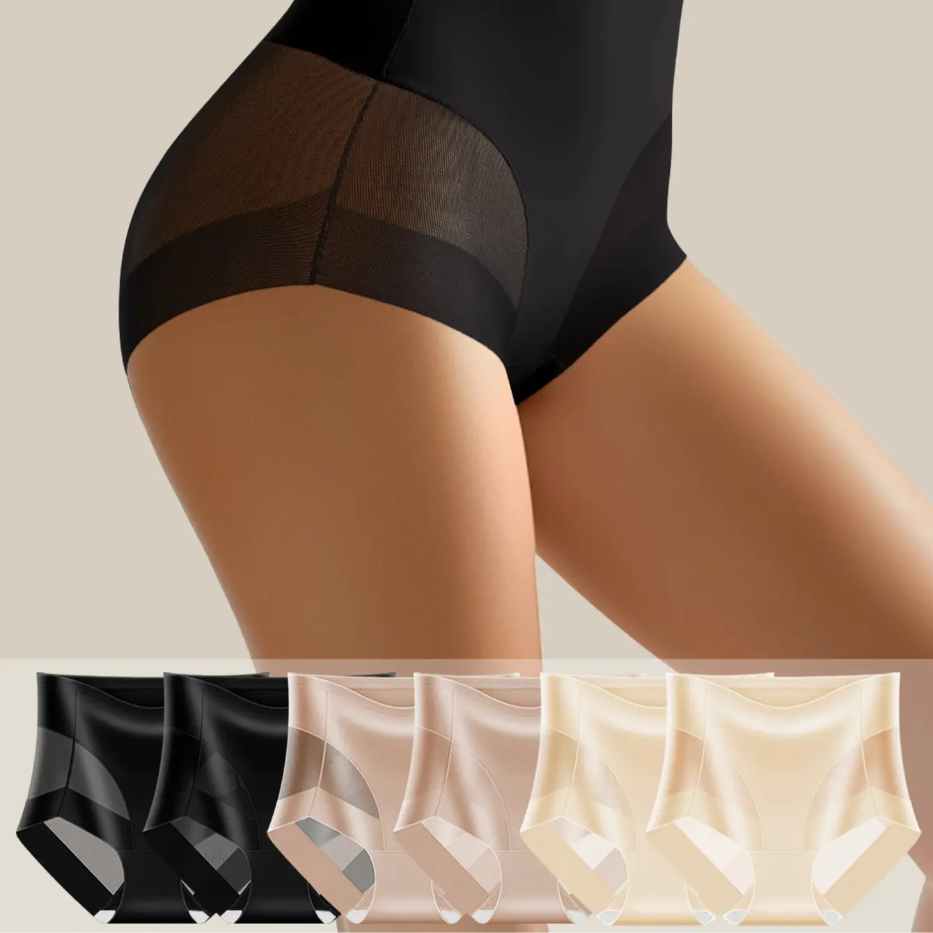 6 PCS/(Black,Skin,champagne)*2