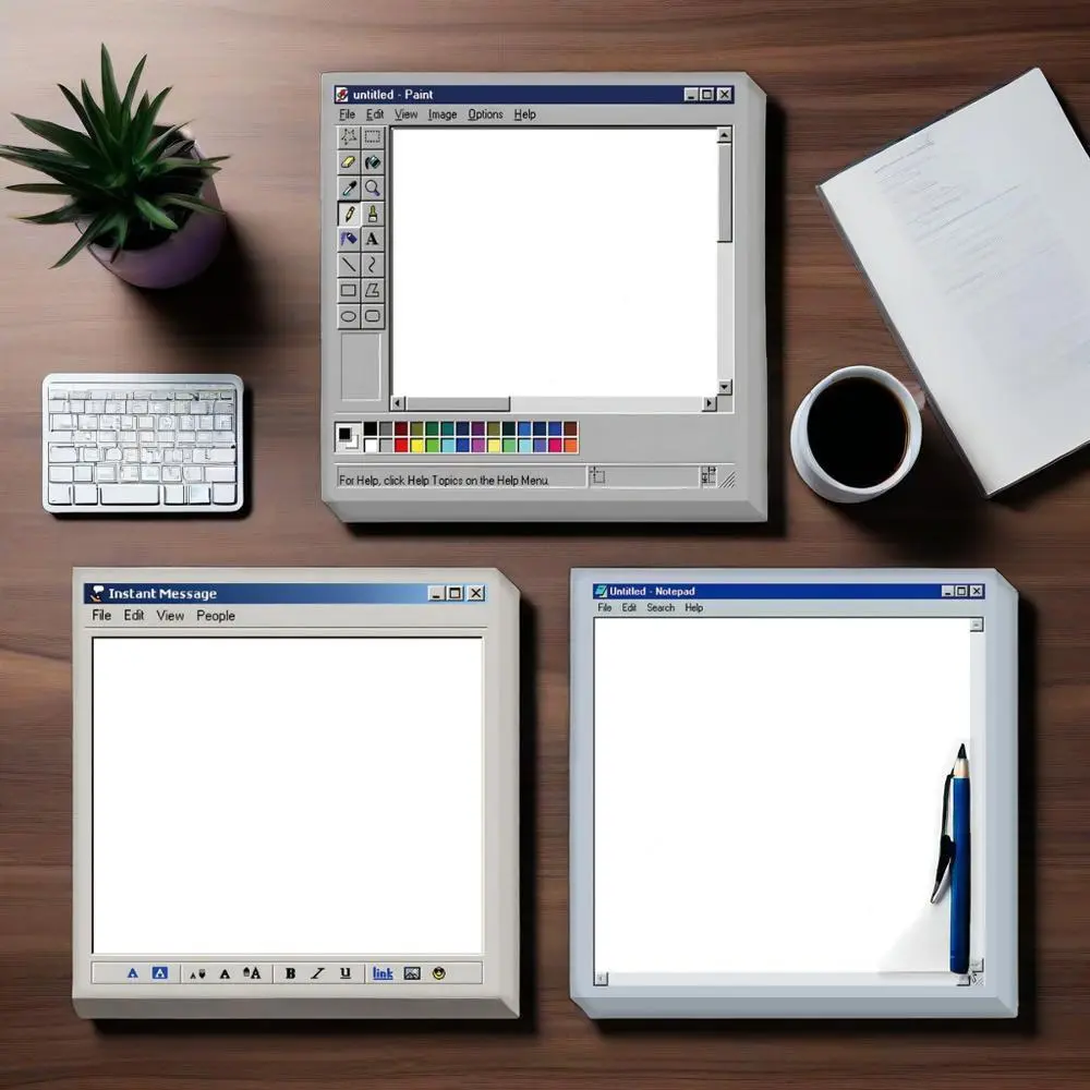 Portable notepad, 3 sets of self-adhesive notepads, retro computer drawing board, suitable for home, office and students