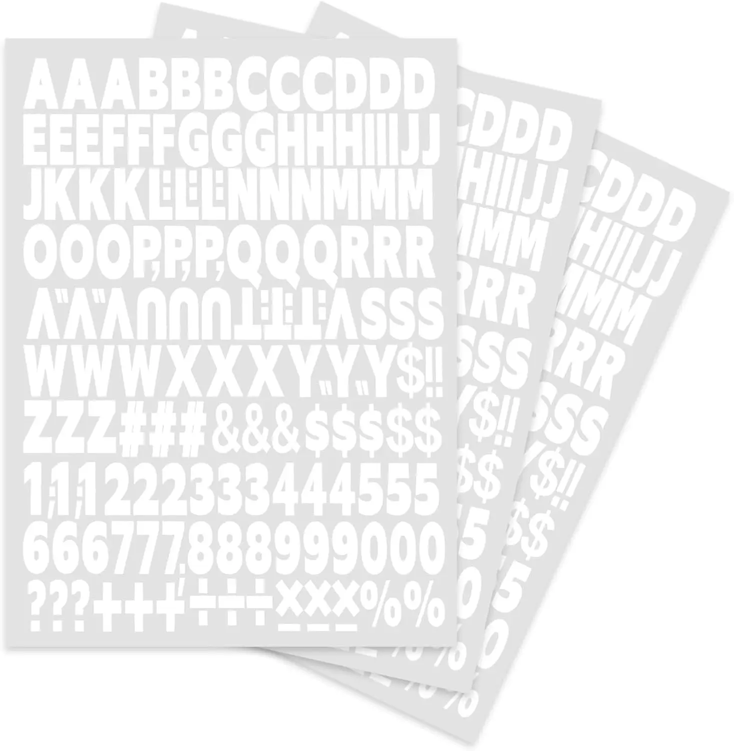 TPU Material Iron-On Letters, Numbers & Symbols (1.5x2.5cm, 1in) - 3 Sheets 504 Pieces Durable Flexible Washable Fabric Patches for DIY Decoration, Clothing Decor, Home Use, Sports Jerseys, Heat Transfer Machine Use
