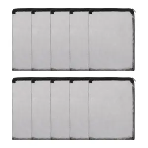 PETAXCELL Aquarium Filter Media Bags, Fish Tank Fine Mesh Bag with Zipper Reusable Versatile 14 x 10 Inch, (Black, 10pcs)/ Intended for Fish Tank/Aquarium/Pond/Activated Carbon/Ceramic Rings