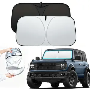 INSAUTO Custom Fit Windshield Sun Shade Accessories for Ford Bronco 2021-2026 (Bronco Sport Not Fit), Foldable Front Window Sunshade, UV & Heat Reflector, Keeps Interior Cool, Includes Storage Bag