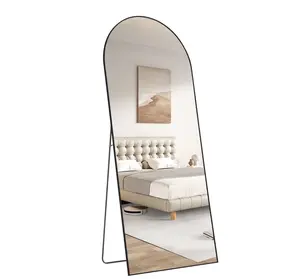 71"x26" Arched Full Length Mirror, Full Body Standing Mirror Floor Mirrors, Black