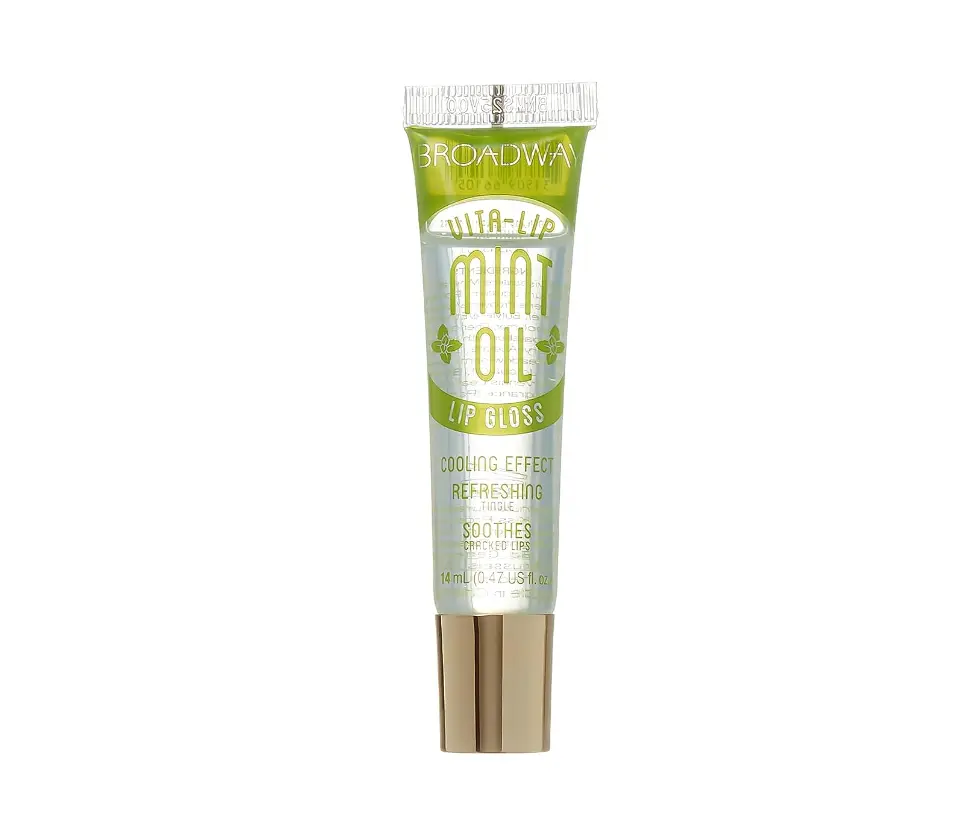 5 Broadway Vita-Lip Gloss. Mint Oil & Coconut Oil & Rosehip Oil & Mango Butter & Argan Oil