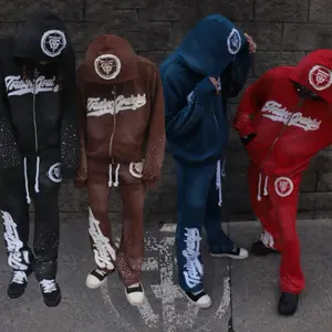 Truly Grateful Sets - Collection of Hoodies in Black Brown Blue and Red Colors with Matching Pants