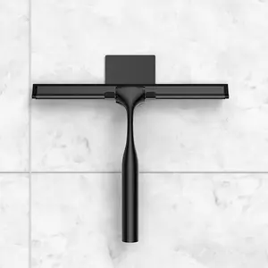 Handheld Stainless Steel Shower Squeegee with Hook, Glass Cleaner, Home Cleaning Tool, Window Squeegee, Stain Remover for Shower Doors, Bathroom, Windows, Car Glass