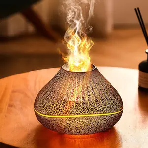 Desktop Humidifier Aromatherapy Spray Diffuser in Onion Shape, 160ML Capacity with 3 Mist Modes, Ideal for Home, Office, Yoga and Sleep USB-Powered Volcanic Lava Crack Aromatherapy Diffuser with Humidifier, Night Light & Essential