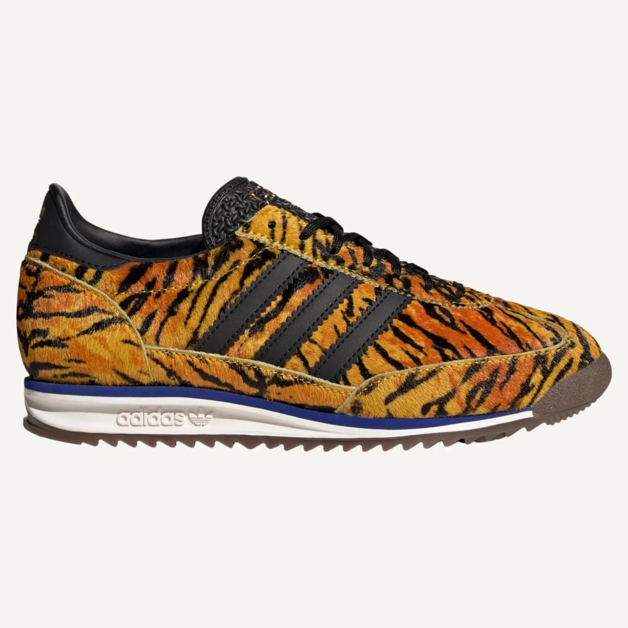 Adidas Originals Women's Leopard Print SL 72 OG Sneakers, KH8812, Running, Athletic Wear, Sporty Chic, Stripes, Pony Hair