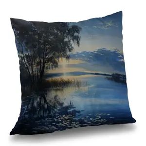 Begin Home Decor C1PC1414DKA4FI 14 x 14 in. Immobile Purple Poly Twill Throw - Stylish Home Decor Accent