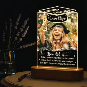 Graduation 2026 Gifts with Custom Photo, Personalized Night Light Graduates Plaque, Graduate Frame Picture Gifts, Gifts for Graduate Senior, 2026 Graduation Decorations, Graduation Gifts