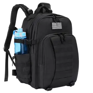 【New Store Offer】Tactical Backpack for Men Women, 40L Large Molle Assault Pack Rucksack with Bottle Holder, 2-3 Day Pack Bug out Bag Survival Backpack for Hiking, Hunting, Travel, Camping, Black