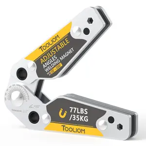 TOOLIOM Adjustable Angle Welding Magnet 20°-200°, 48lbs/77lbs Magnetic Welding Holder, Multi-Angle Magnetic Clamp Welding Positioner for Soldering & Pipe Installation