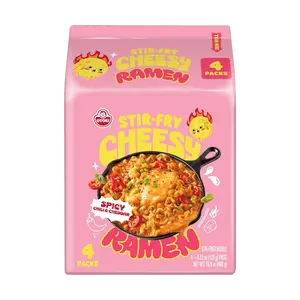 OTTOGI Korean Cheddar Cheese Ramen Spicy Flavor 120g x 4 Packs