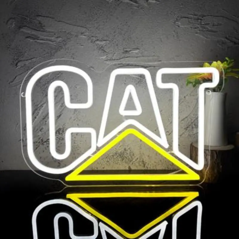 Cat Logo Design Neon Sign, USB Powered Decorative Neon Light, Home Decor Light, Novelty LED Mood Lamp for Home Bedroom, Living Room, Game Room, Pet Shop, Coffee Shop, Novelty Lighting, Home Decoration Lamp, Led Neon Lights, Led Neon Signs