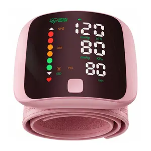 Wrist Blood Pressure Monitor Led Display, Touch ScreenWrist Blood Pressure Cuff 99x2 Reading Memory Wrist BpMonitor with Carrying Case(Black)
