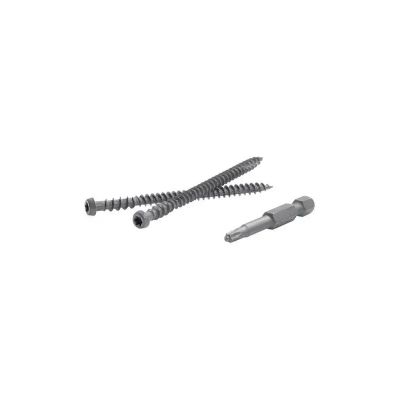 Fastenmaster TrapEase 3 Stainless Steel Composite Deck Screws, 2-1/2 in, Island Mist Painted Head, No. 20 Torx TTAP Star Drive, Strip-Out & Corrosion Resistant, 1050-Pack for 300 sq ft, Ace Hardware, 1050 Per Box, Strip-Out Res., Coarse Thread, 300 Square
